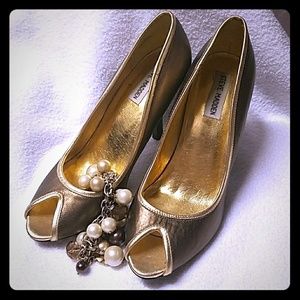 Steve Madden Gold and Bronze heel
